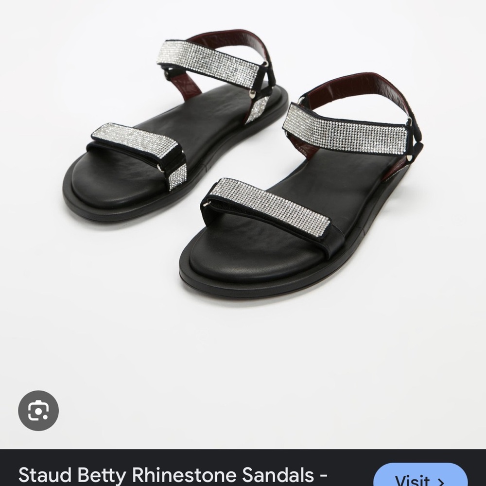 Staud Black Sandals with Silver Accents

Staud
Betty Rhinestone Sandals size 37